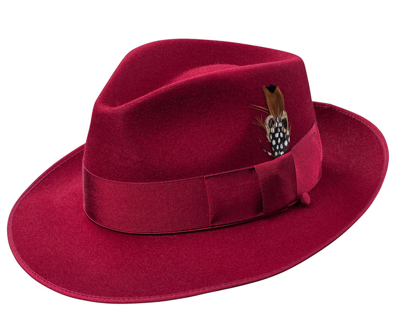 mens dress hat Queen Hat | Fur-Felt Fedora Hat